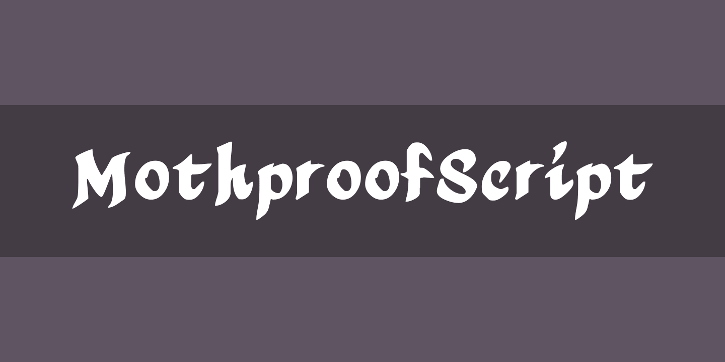 Schriftart MothproofScript